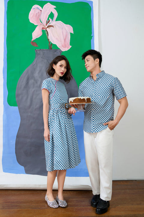 Flair Cheongsam - Love Lace II Blue