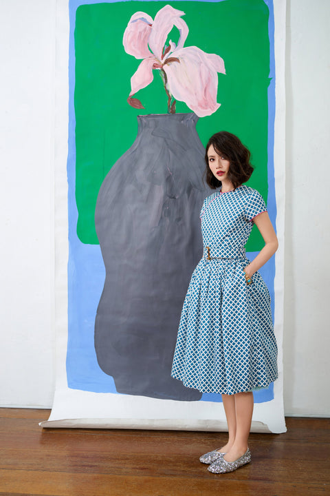 Flair Cheongsam - Love Lace II Blue
