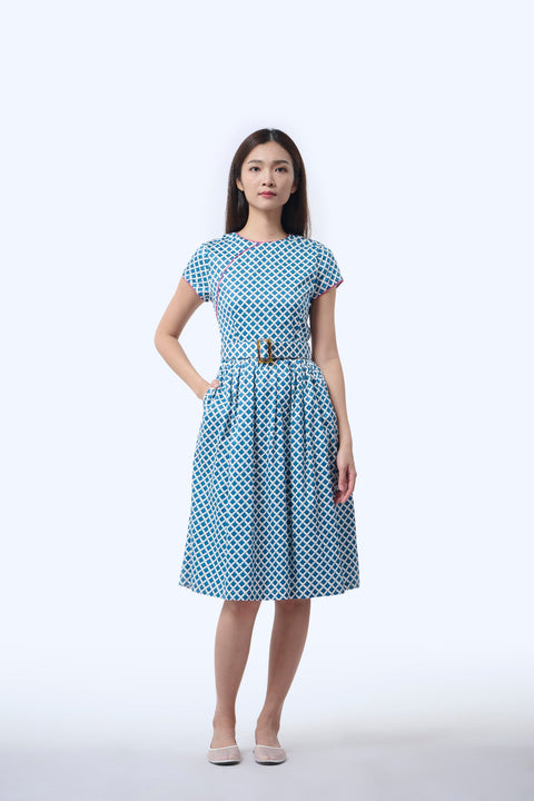 Flair Cheongsam - Love Lace II Blue