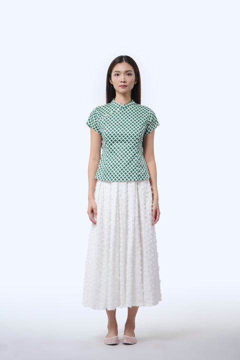 Chinese Top - Love Lace II Green