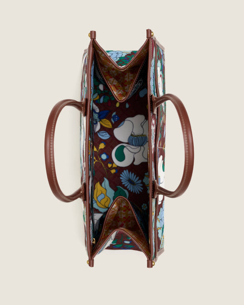 Large Farah (Leather) - Mandi Bunga Chocolate