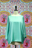Satin blouse (Top Only)- Green
