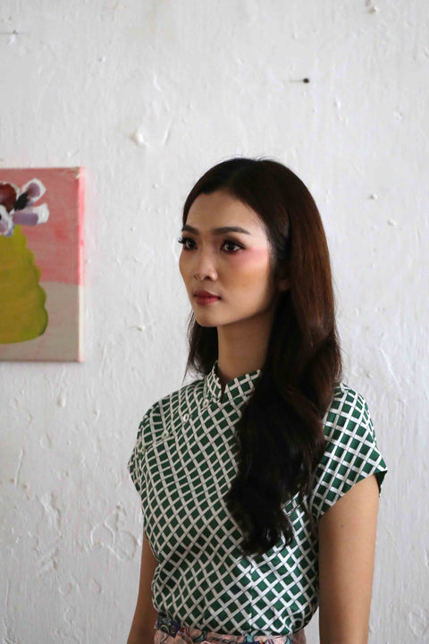 Chinese Top - Love Lace II Green