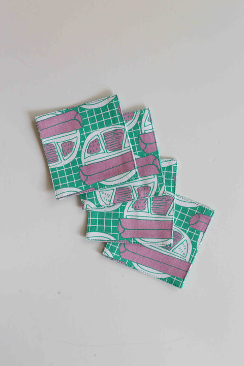Coaster - Roti Tissue & Willow Wishes (set of 4)
