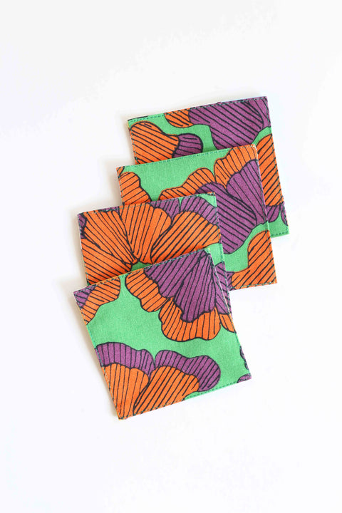 Coaster -Breadfruit & Purple Rain (set of 4)