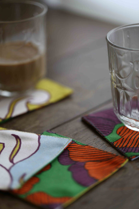 Coaster -Breadfruit & Purple Rain (set of 4)