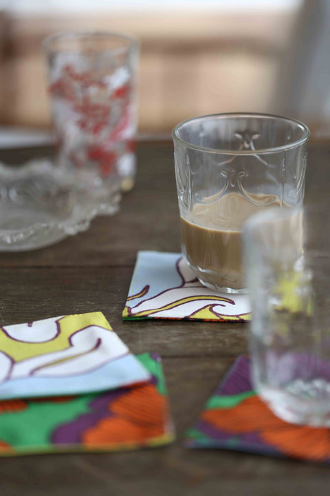 Coaster -Breadfruit & Purple Rain (set of 4)
