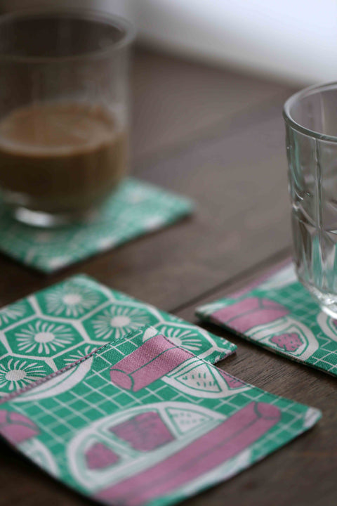 Coaster - Roti Tissue & Willow Wishes (set of 4)