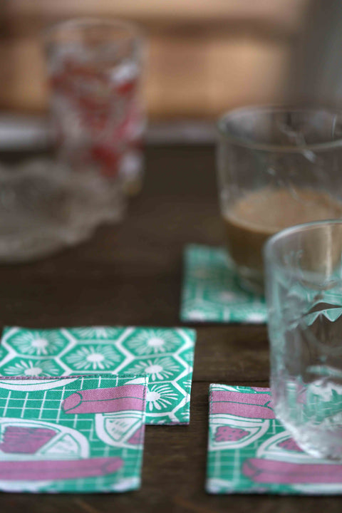 Coaster - Roti Tissue & Willow Wishes (set of 4)