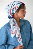 Dare To Bloom Light Blue Scarf