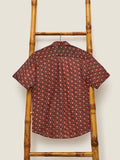 Men's Batik Shirt - Willow Wishes Red