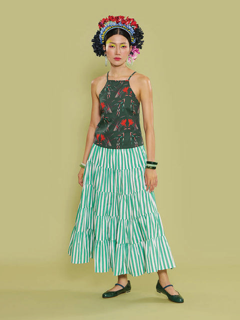 Chinese Bustier - Wild Grass Passion