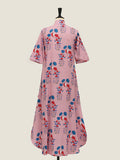 MAXI SHIRT DRESS - WILLOW ROSES PINK