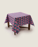 Kasturi Square Table Cloth - Palm Blue