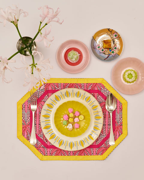 Kasturi Placemat-Palm Pink