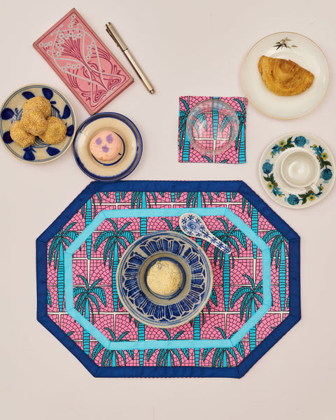 Kasturi Placemat-Palm Blue