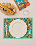 Brave Placemat - Hoya Turquoise