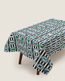 Kasturi Rectangular Table Cloth - My Kuih or The Highway Black & White