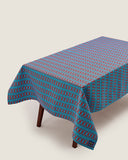 Kasturi Rectangular Table Cloth - Chairs Blue