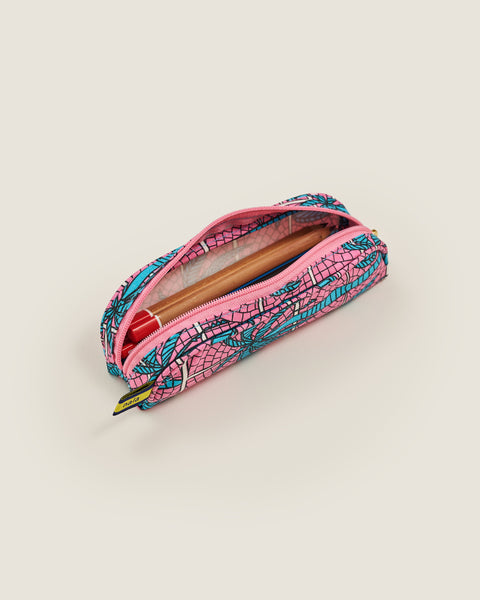 Kasturi Pencil Case - Palm Blue