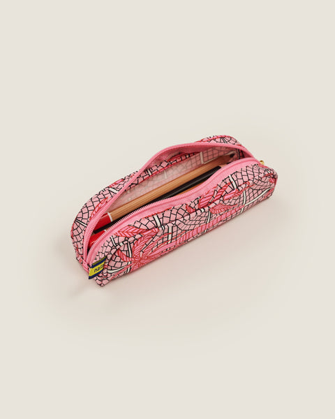 Kasturi Pencil Case - Palm Pink