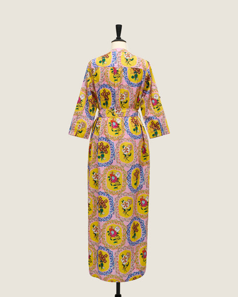 Original Long Shirt Dress - Bunga Doily Yellow