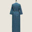 Original Long Shirt Dress - Bunga Raya Tiles Blue