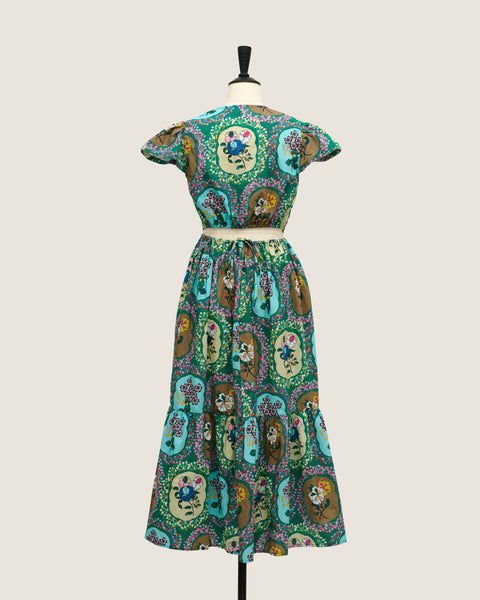 Polo Dress - Bunga Doily Green