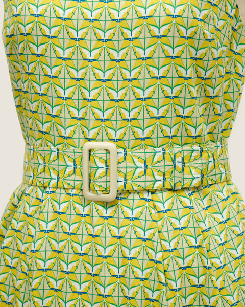 Tulip Dress - Diamond & Flower Yellow