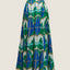 Maxi Skirt - Diamond & Flower Blue