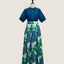 Maxi Skirt - Diamond & Flower Blue