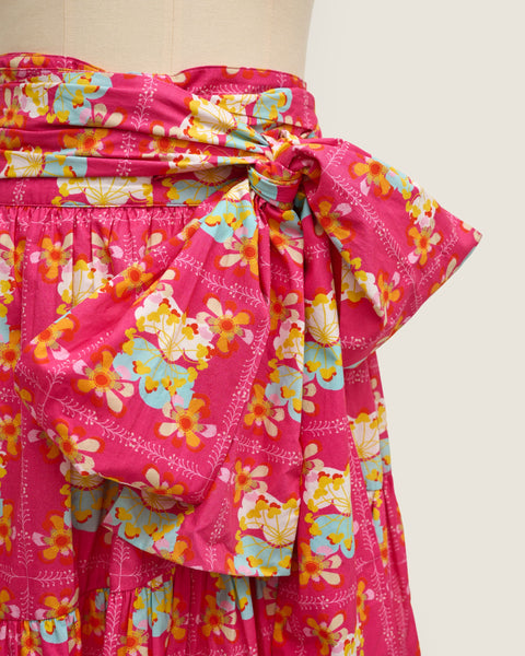 Happy Skirt - Bunga Raya Tiles Pink