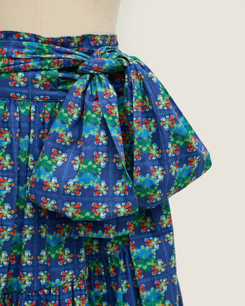 Happy Skirt - Bunga Raya Tiles Blue