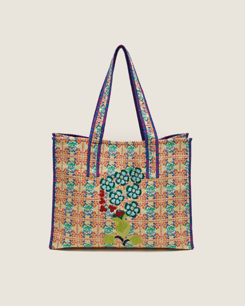 Pillow Bag - Bunga Raya Tiles Peach