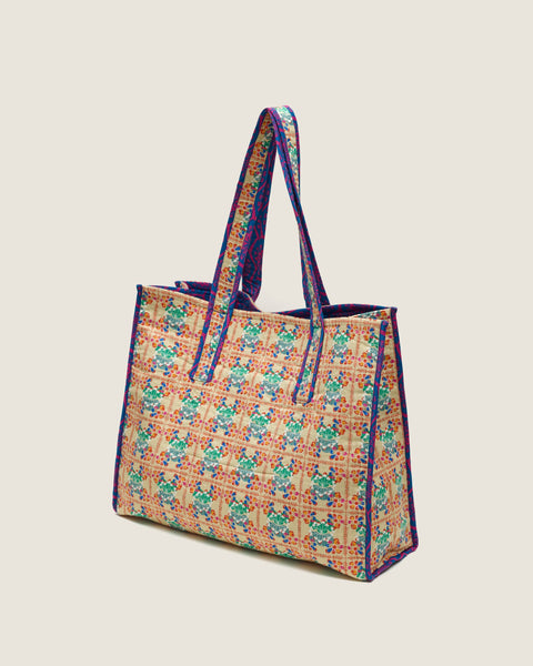 Pillow Bag - Bunga Raya Tiles Peach