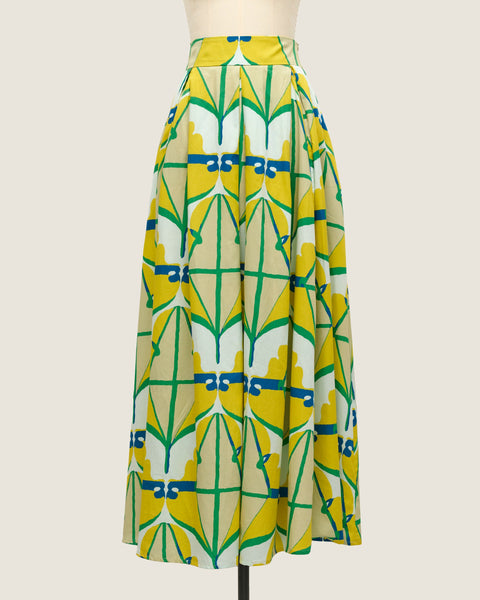 Maxi Skirt - Diamond & Flower Yellow