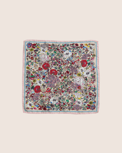 Silk Pocket Square Mandi Bunga - Spanish Night