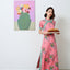 Long Cheongsam  - Ribbons Persimmon