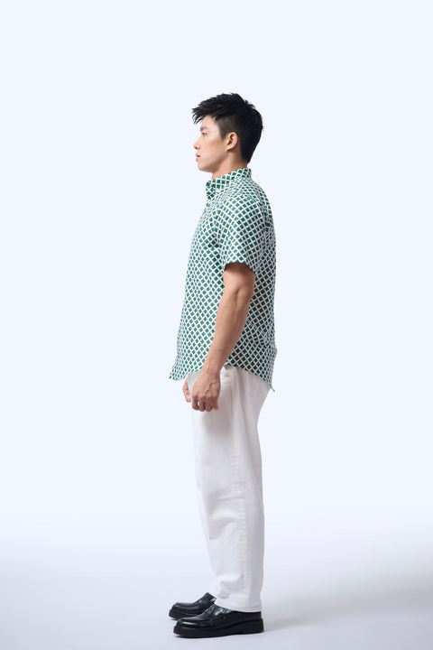 Men's Shirt S/S  - Love Lace II Green