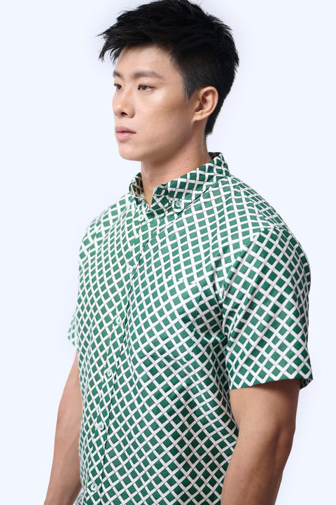 Men's Shirt S/S  - Love Lace II Green