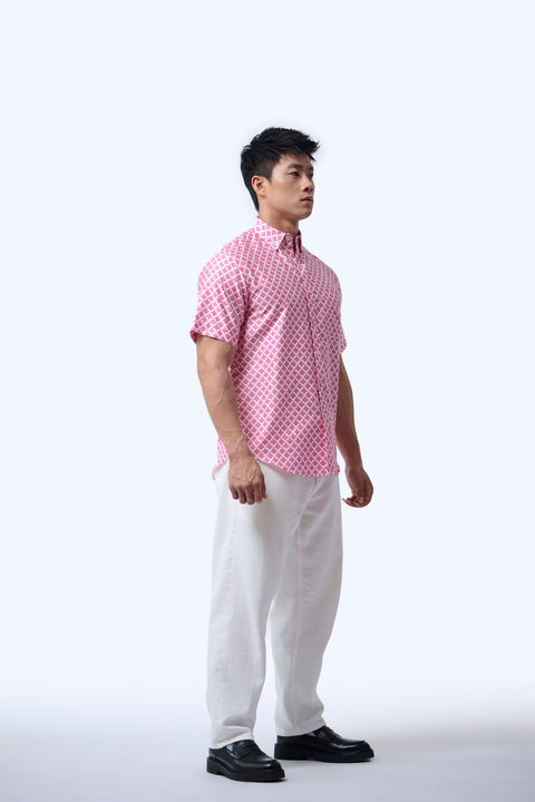 Men's Shirt S/S  - Love Lace II Pink