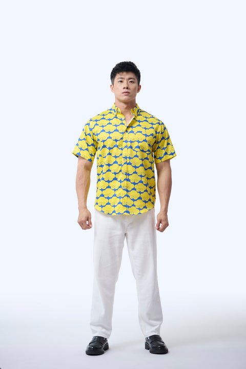 Men's Shirt S/S  - Cloud 9 Yellow