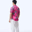 Men's Shirt S/S  - Ribbons Magenta