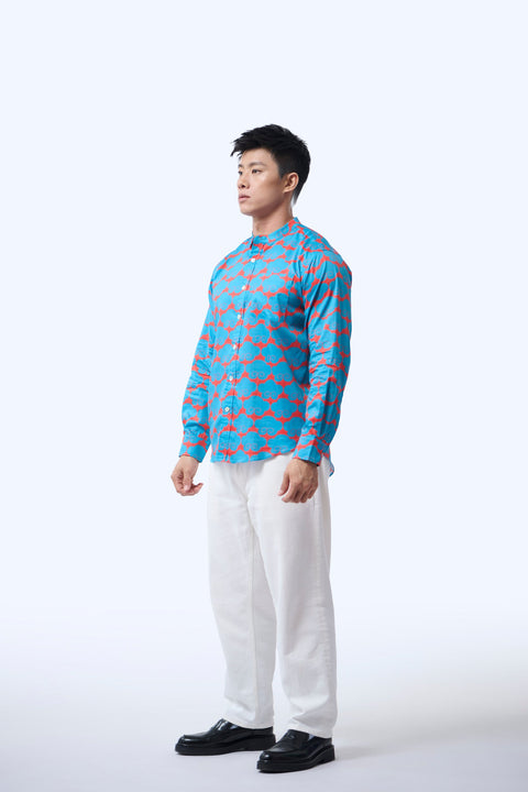 Men's Shirt L/S  - Cloud 9 Blue