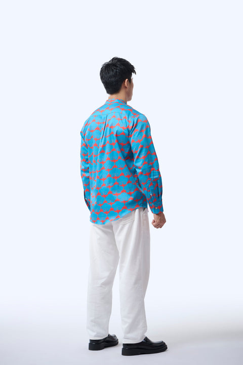 Men's Shirt L/S  - Cloud 9 Blue