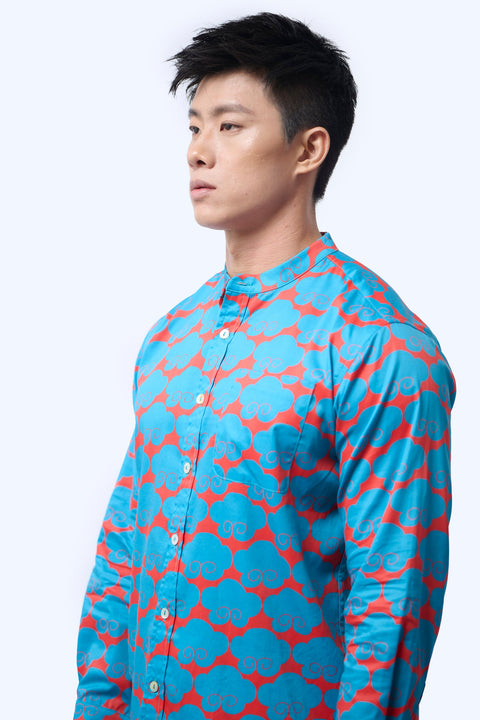 Men's Shirt L/S  - Cloud 9 Blue