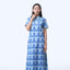 Long Cheongsam  - Crystal Blossom Blue