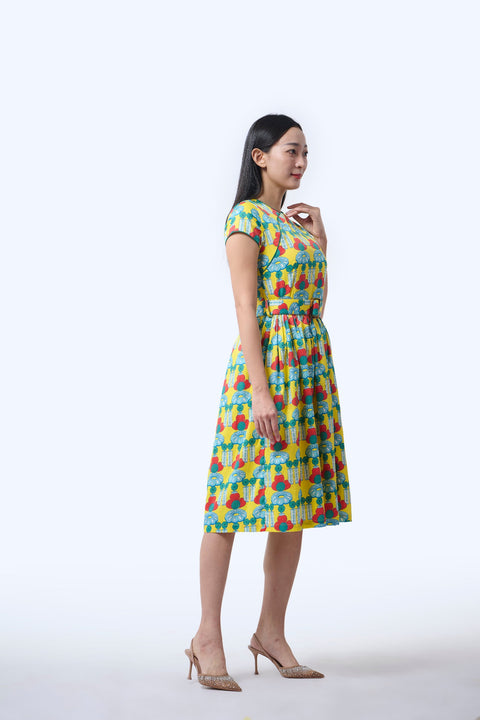 Flair Cheongsam  - Crystal Blossom Yellow