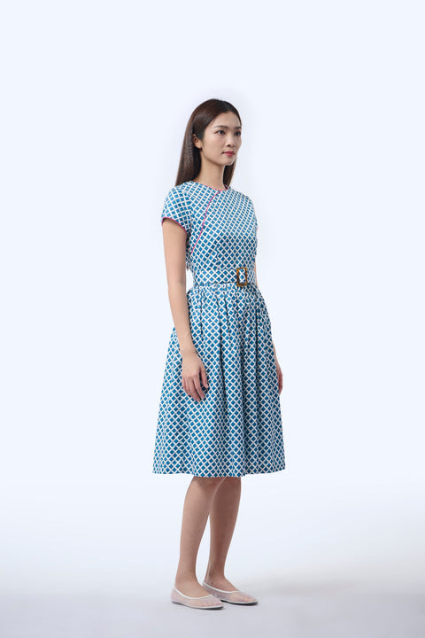 Flair Cheongsam  - Love Lace II Blue