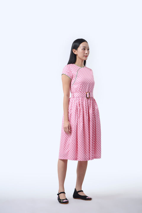 Flair Cheongsam  - Love Lace II Pink